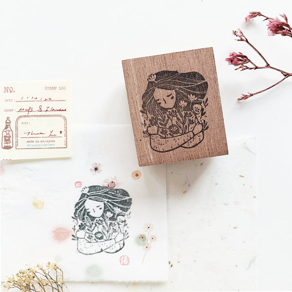 Black Milk Project Rubber Stamp - Hugs and Flowers – niconeco