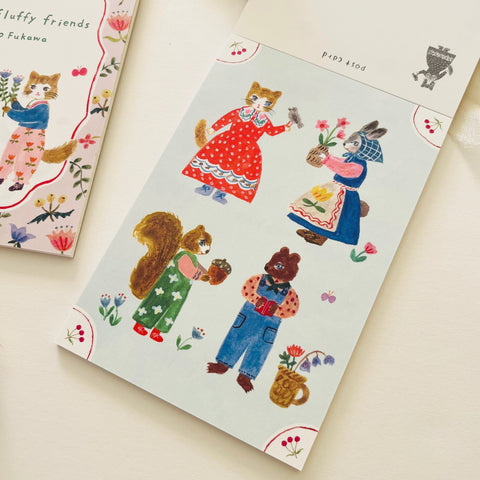 Aiko Fukawa Postcard Booklet - Little Fluffy Friends