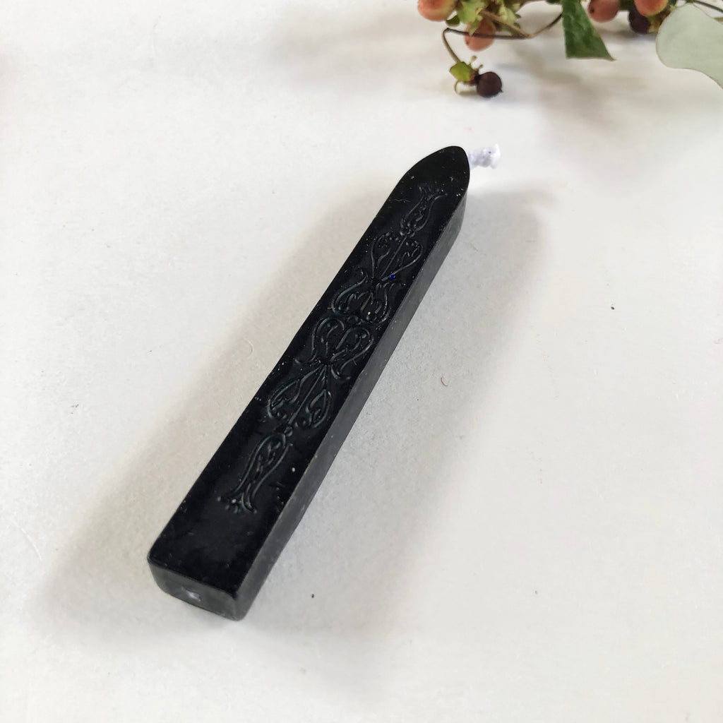 Black Filigree Wick Sealing Wax Stick