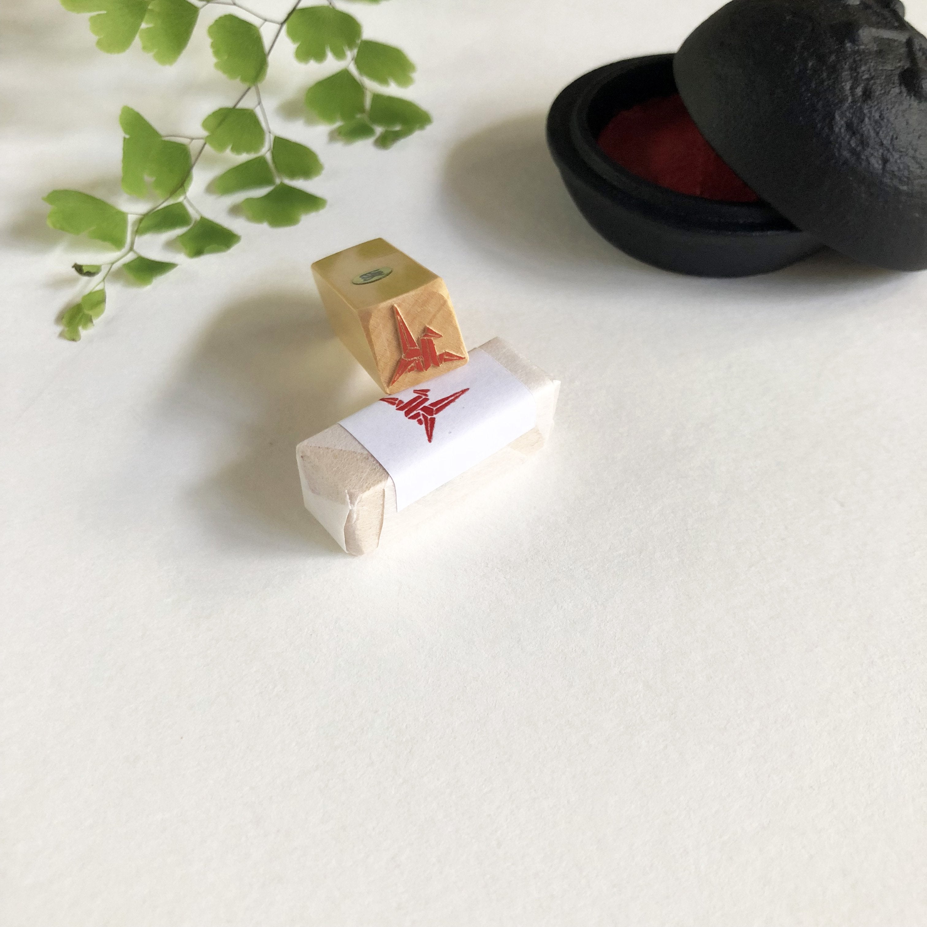 KYUKANDO Yura-No-In Stamp - Origami (折鶴）-niconeco zakkaya