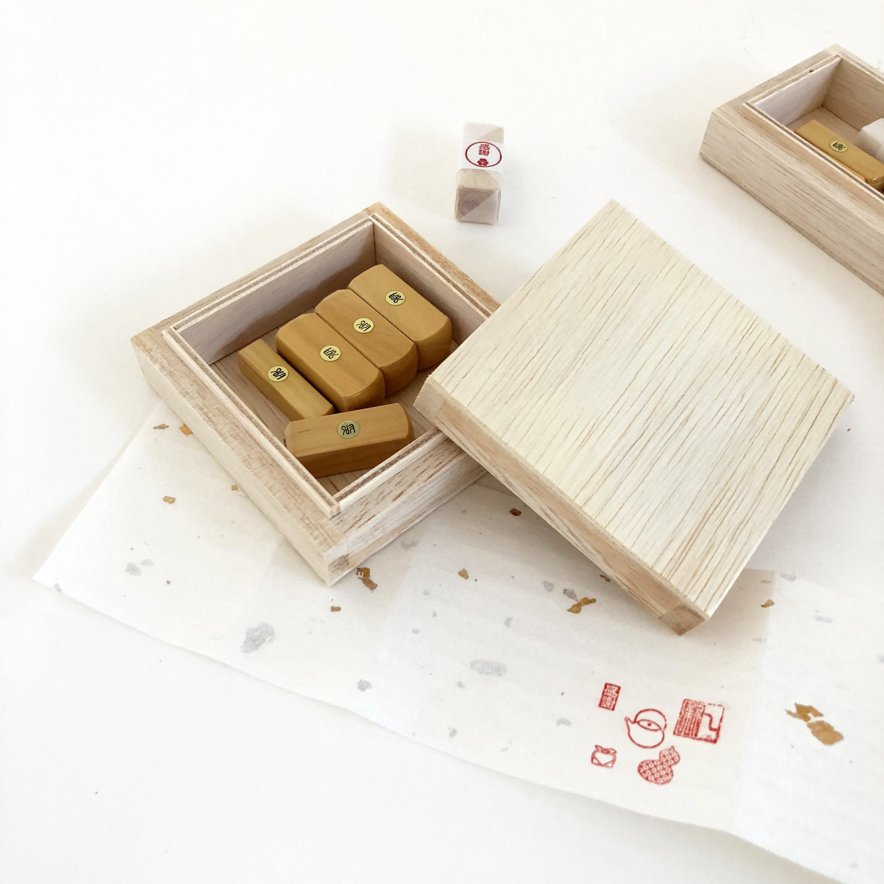 KYUKANDO Yura-No-In Wooden Stamp - Neko-niconeco zakkaya