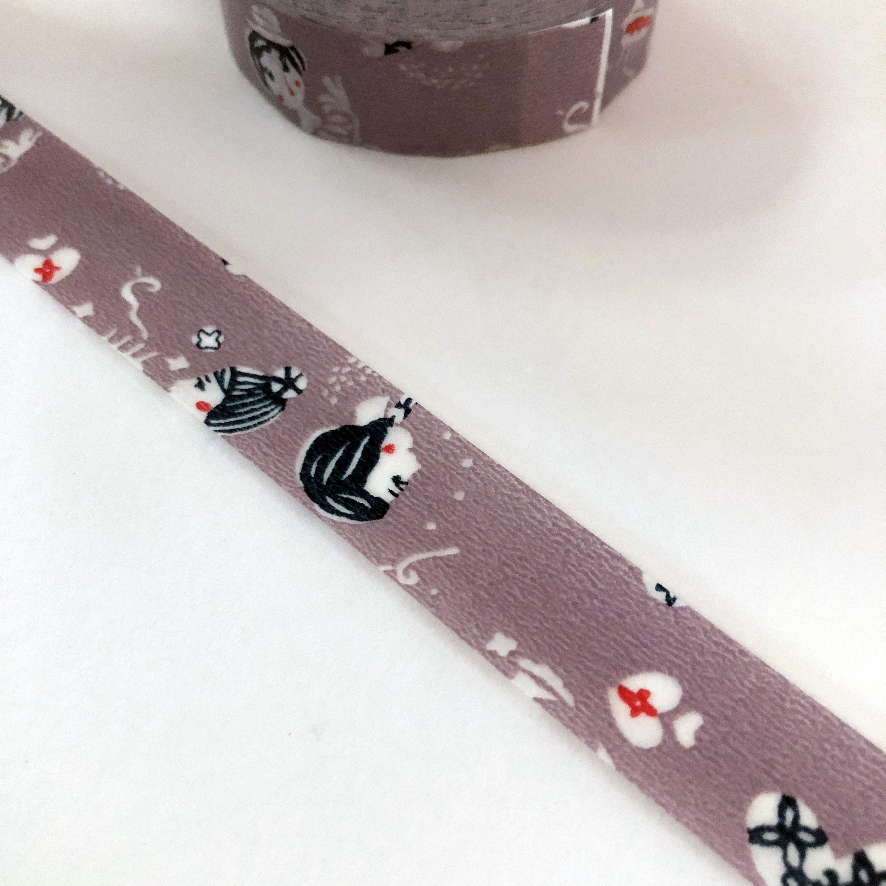 Mihoko Seki Little Girl Washi Tape - Purple-niconeco zakkaya