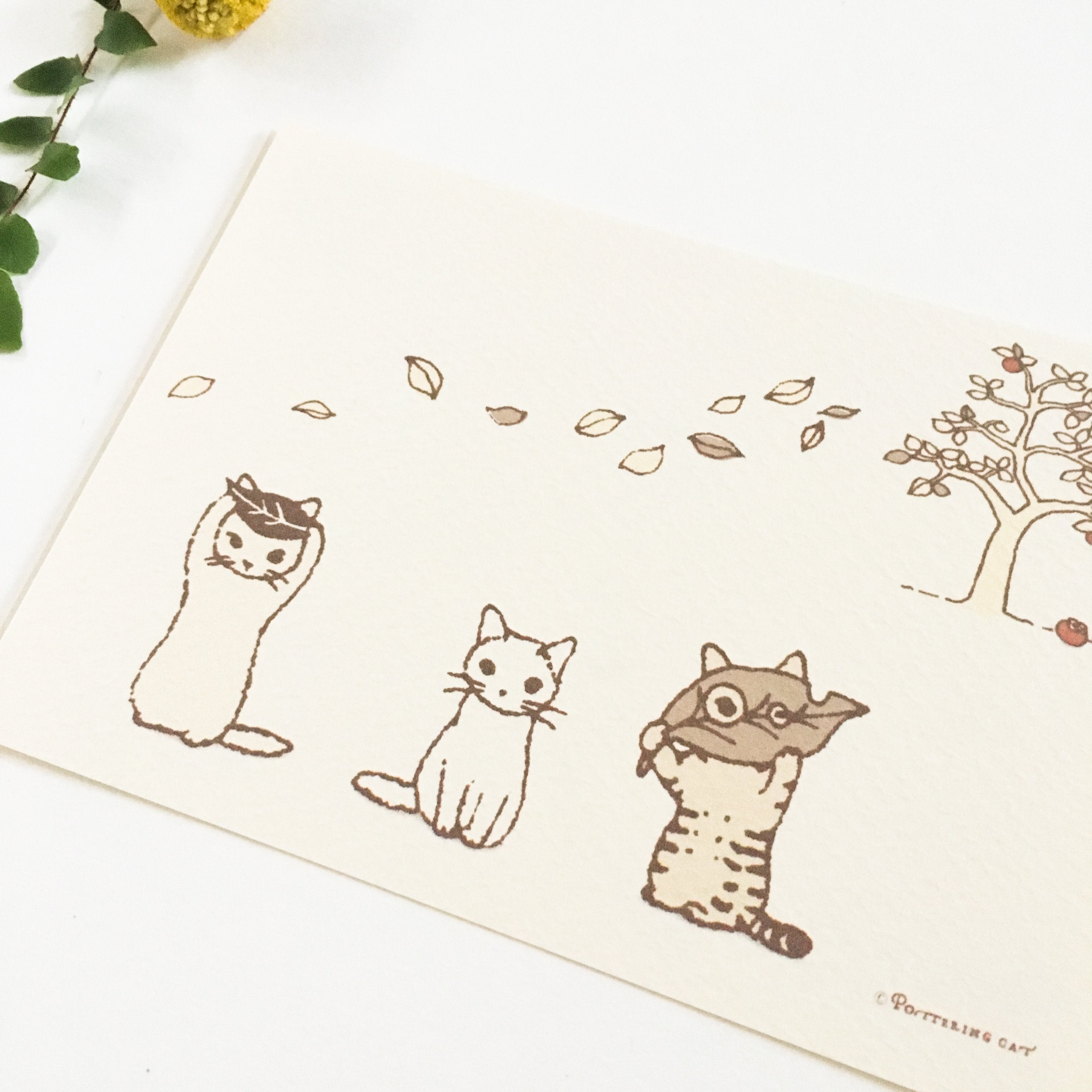 Neko Seasonal Potacard - November (Ochiba)-niconeco zakkaya