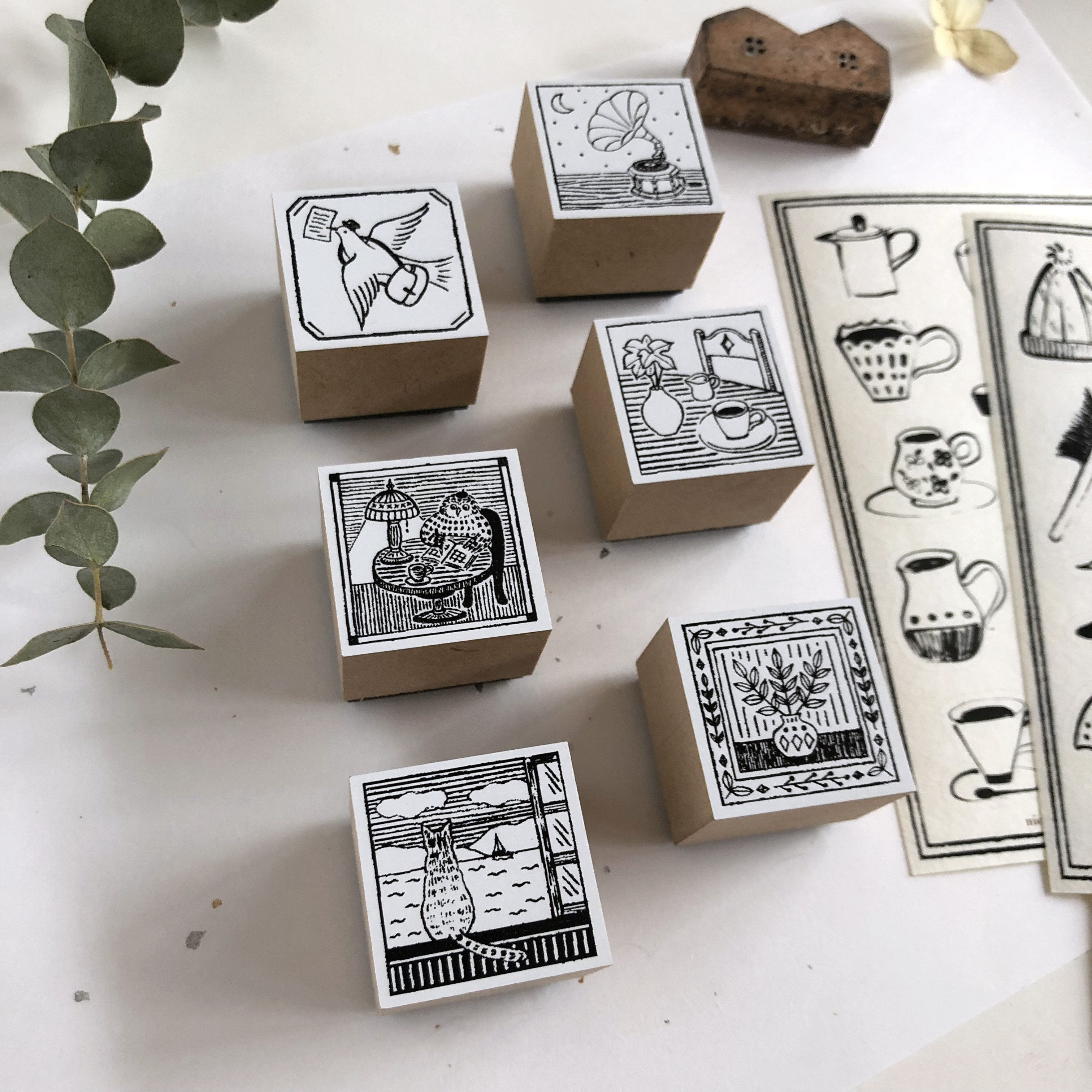 niconeco zakkaya x Hiraoka Hitomi Collabration Rubber Stamp - Botanical Life-niconeco zakkaya