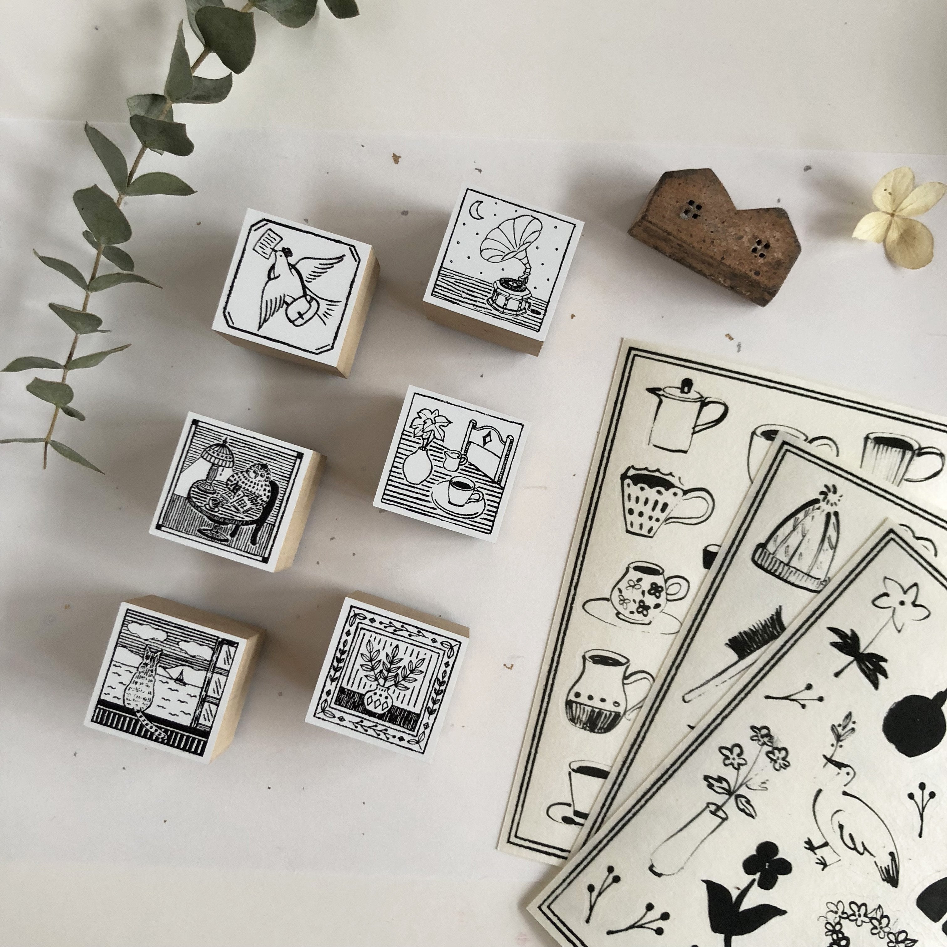 niconeco zakkaya x Hiraoka Hitomi Collabration Rubber Stamp - Botanical Life-niconeco zakkaya