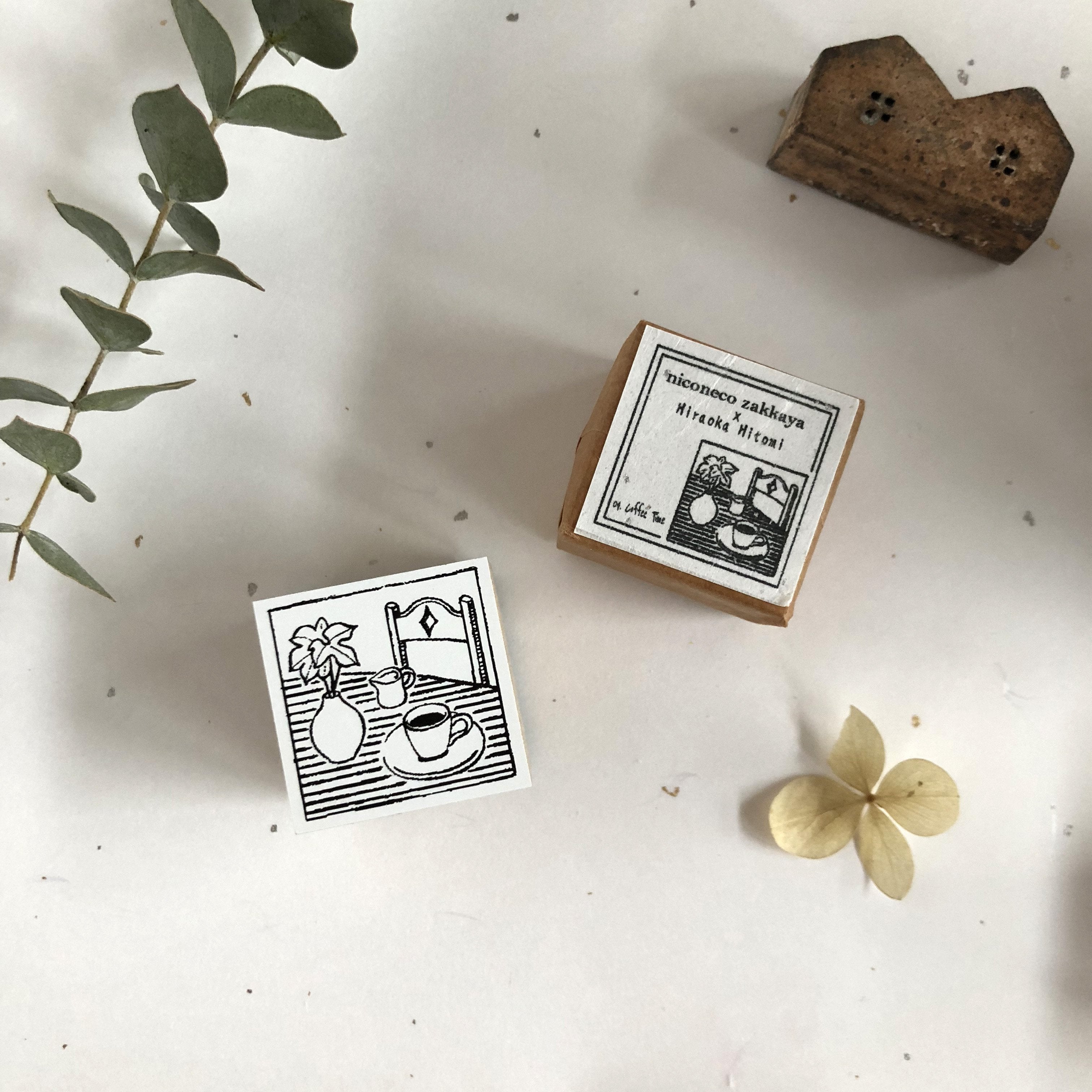 niconeco zakkaya x Hiraoka Hitomi Collabration Rubber Stamp - Coffee Time-niconeco zakkaya