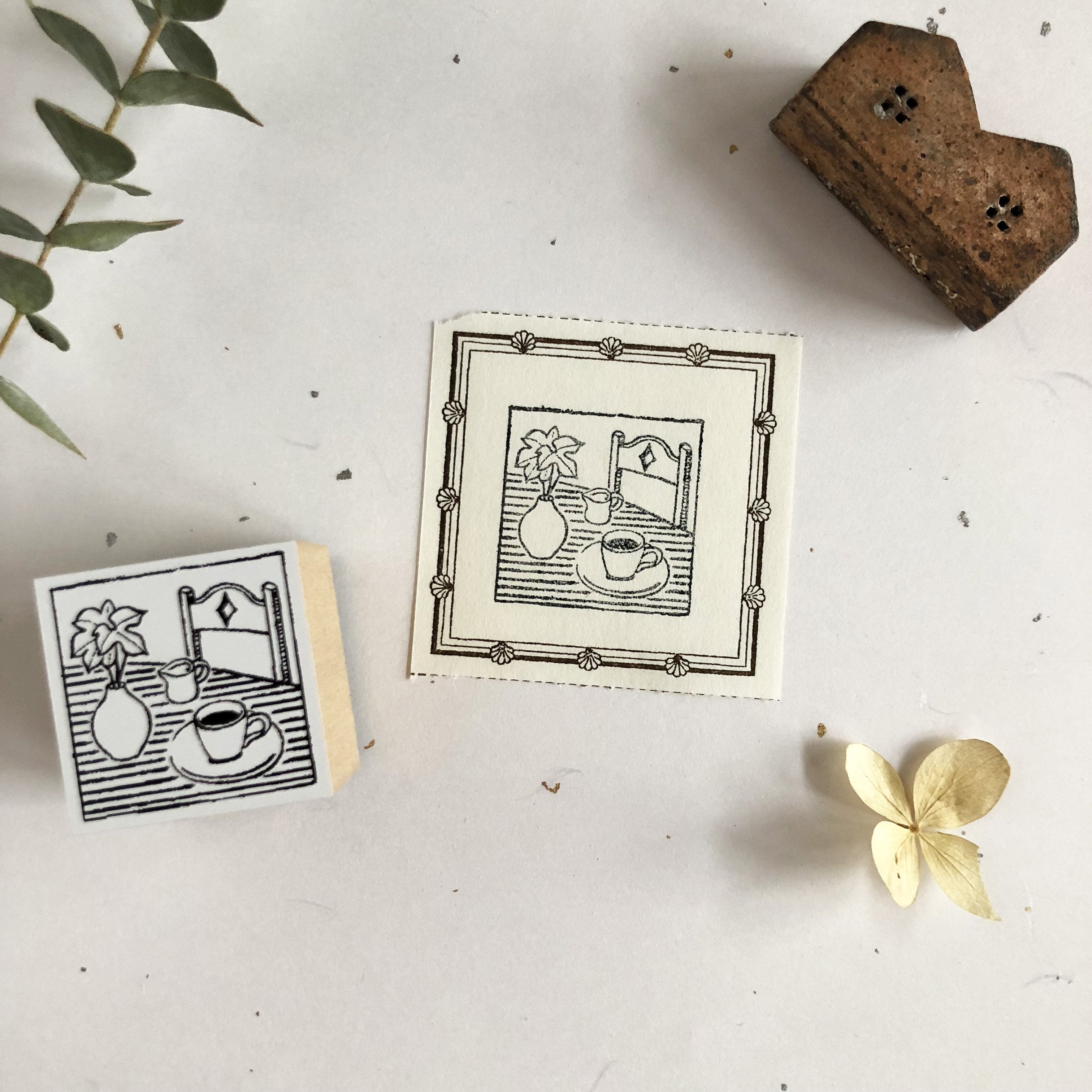 niconeco zakkaya x Hiraoka Hitomi Collabration Rubber Stamp - Coffee Time-niconeco zakkaya