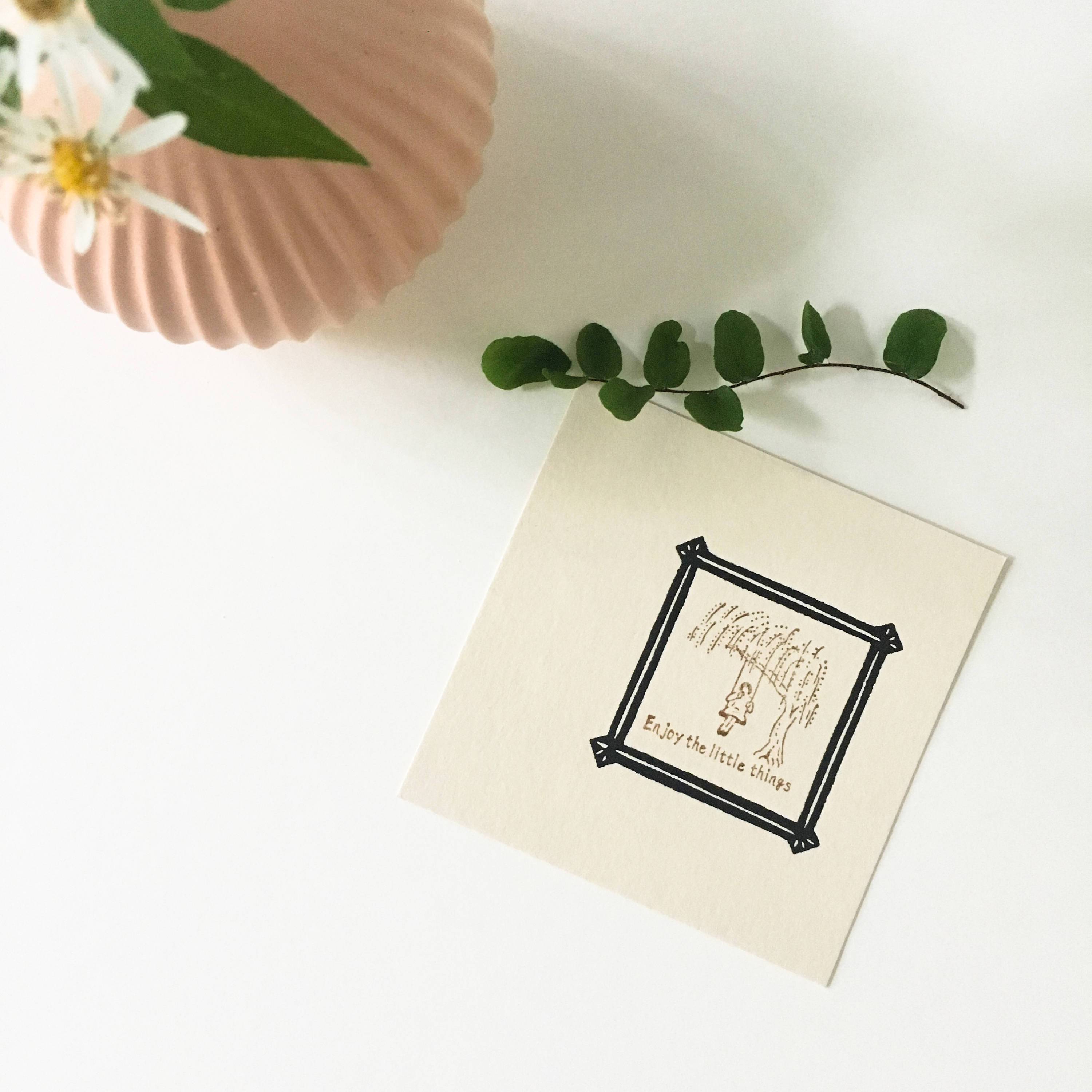 Rakui Hana x niconeco zakkaya Collaboration Stamp - Enjoy the little things-niconeco zakkaya