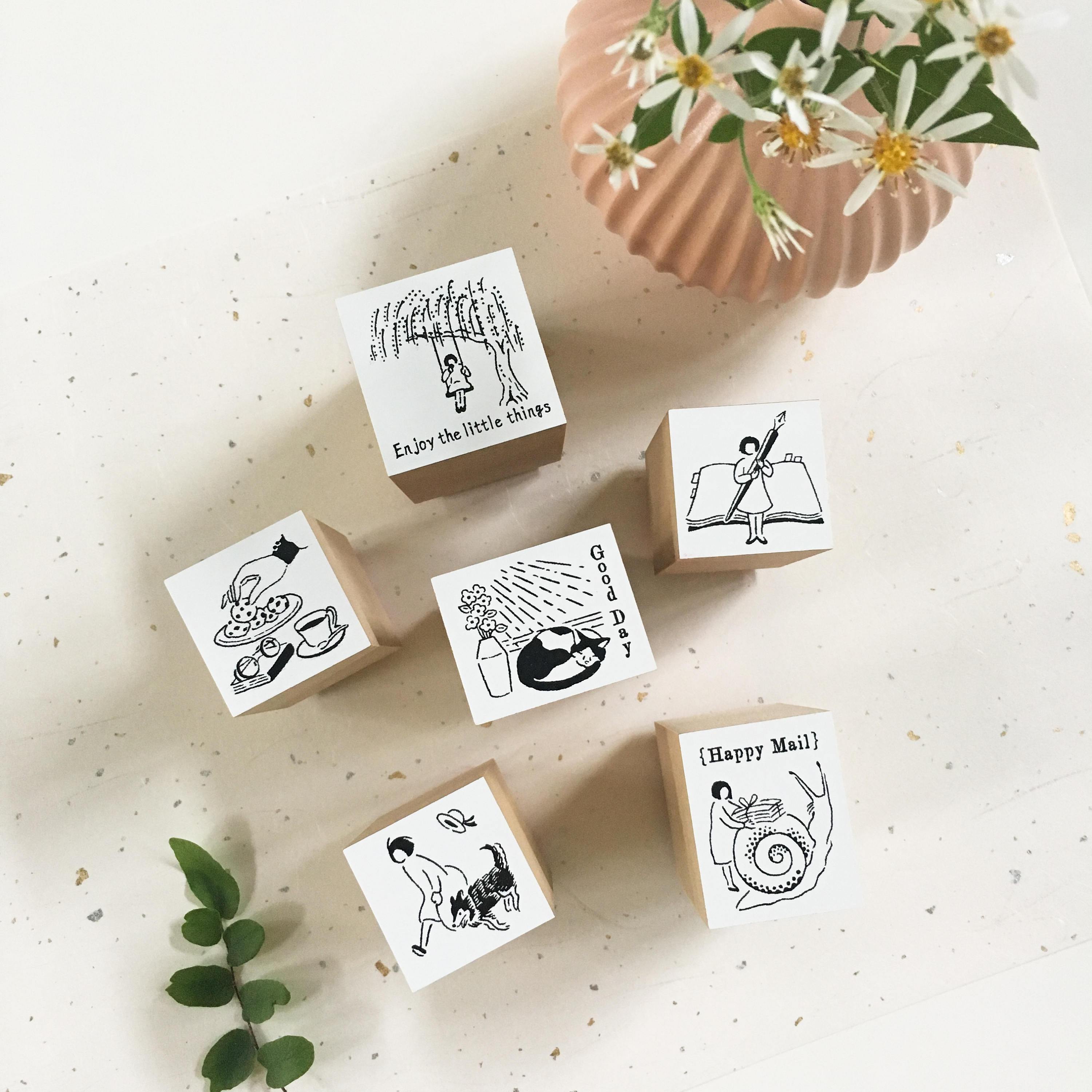 Rakui Hana x niconeco zakkaya Collaboration Stamp - Enjoy the little things-niconeco zakkaya