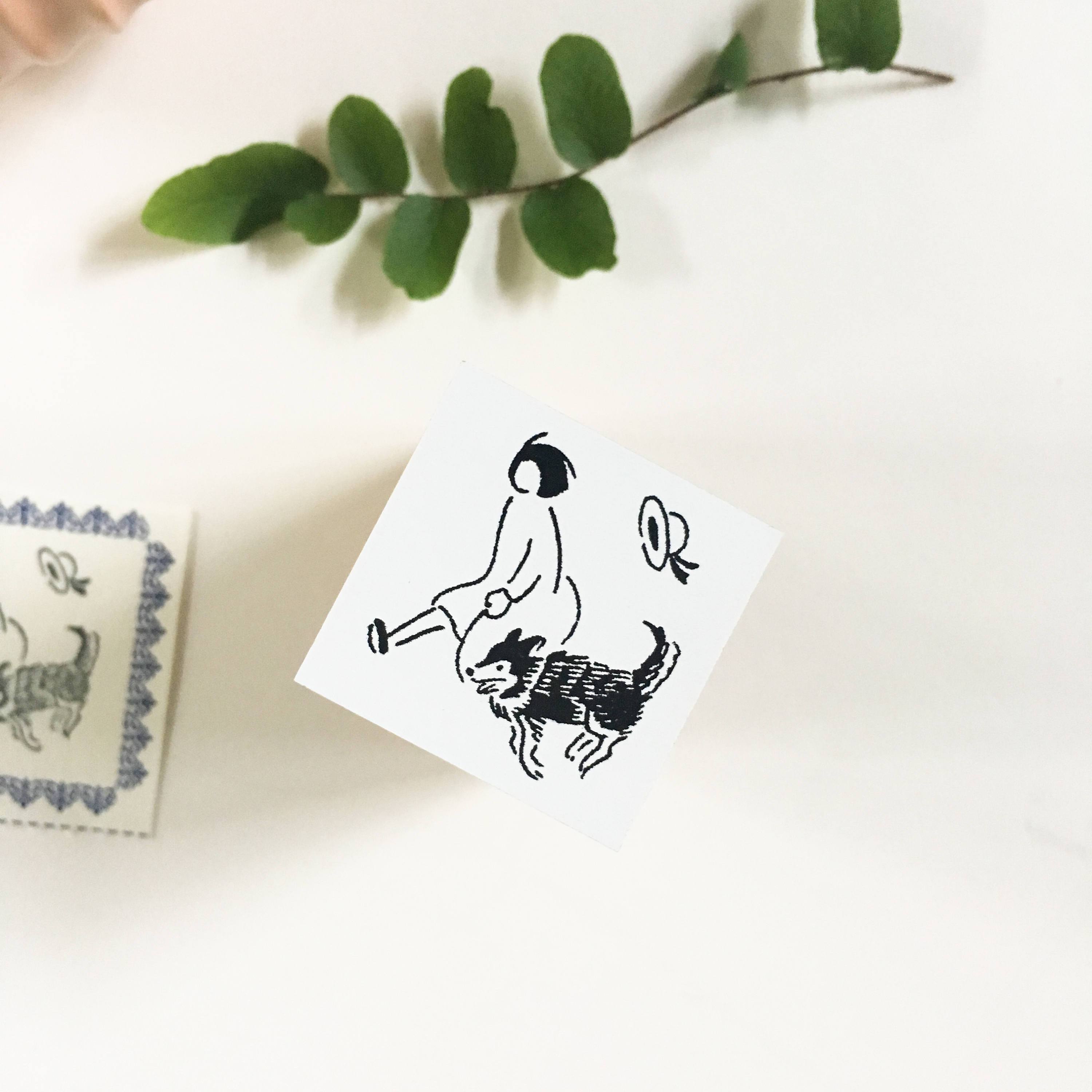 Rakui Hana x niconeco zakkaya Collaboration Stamp - Take a walking-niconeco zakkaya