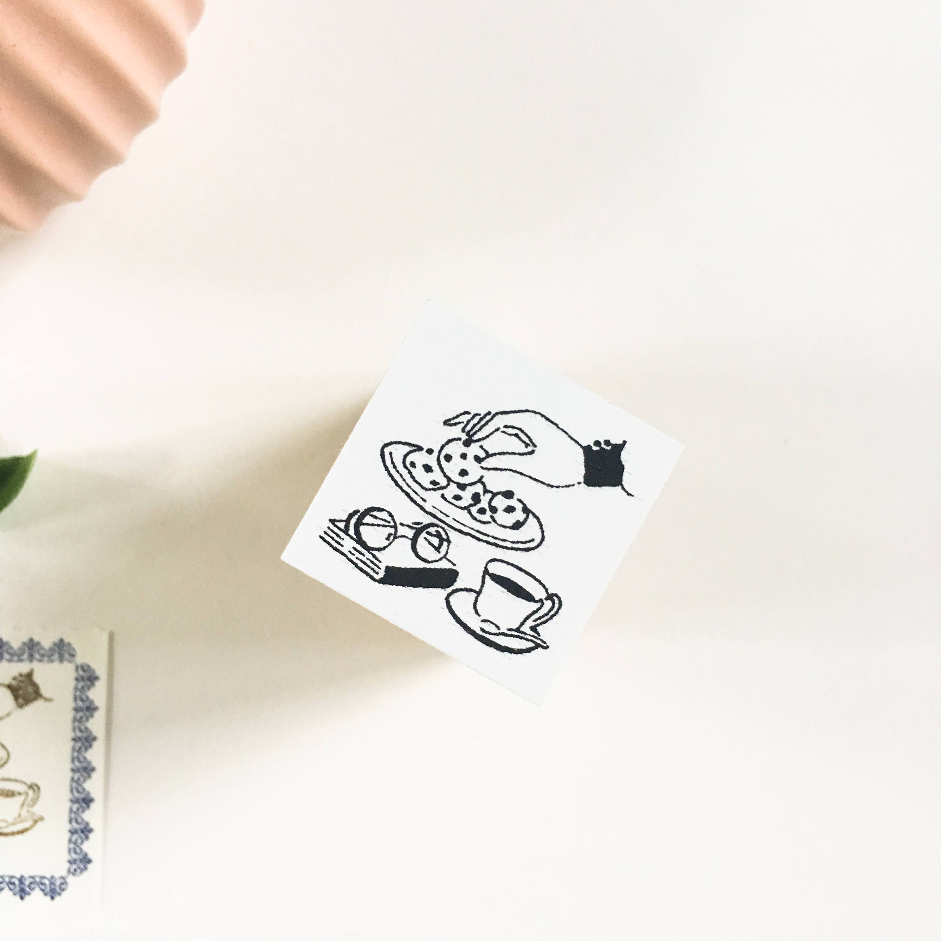 Rakui Hana x niconeco zakkaya Collaboration Stamp - Teatime-niconeco zakkaya