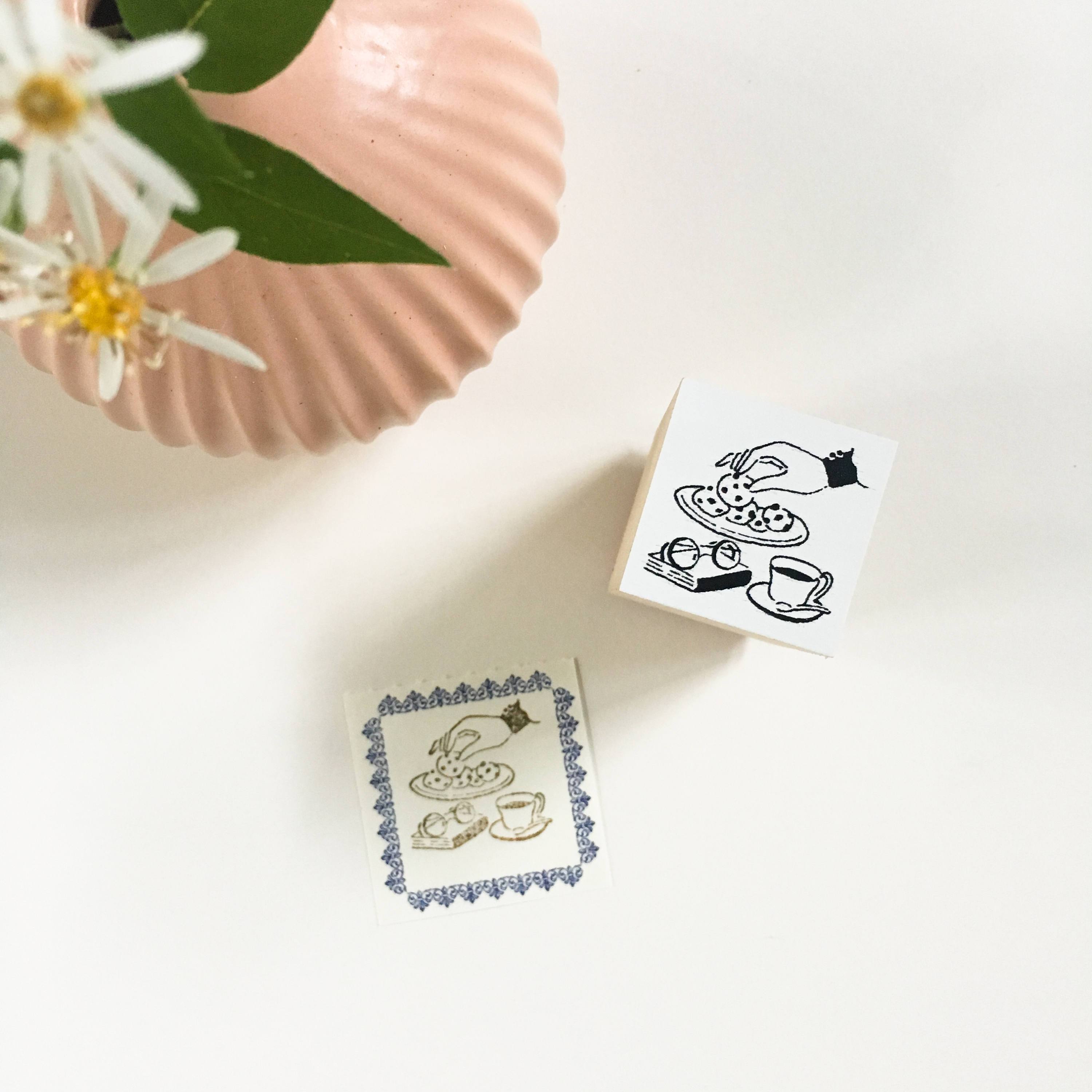 Rakui Hana x niconeco zakkaya Collaboration Stamp - Teatime-niconeco zakkaya