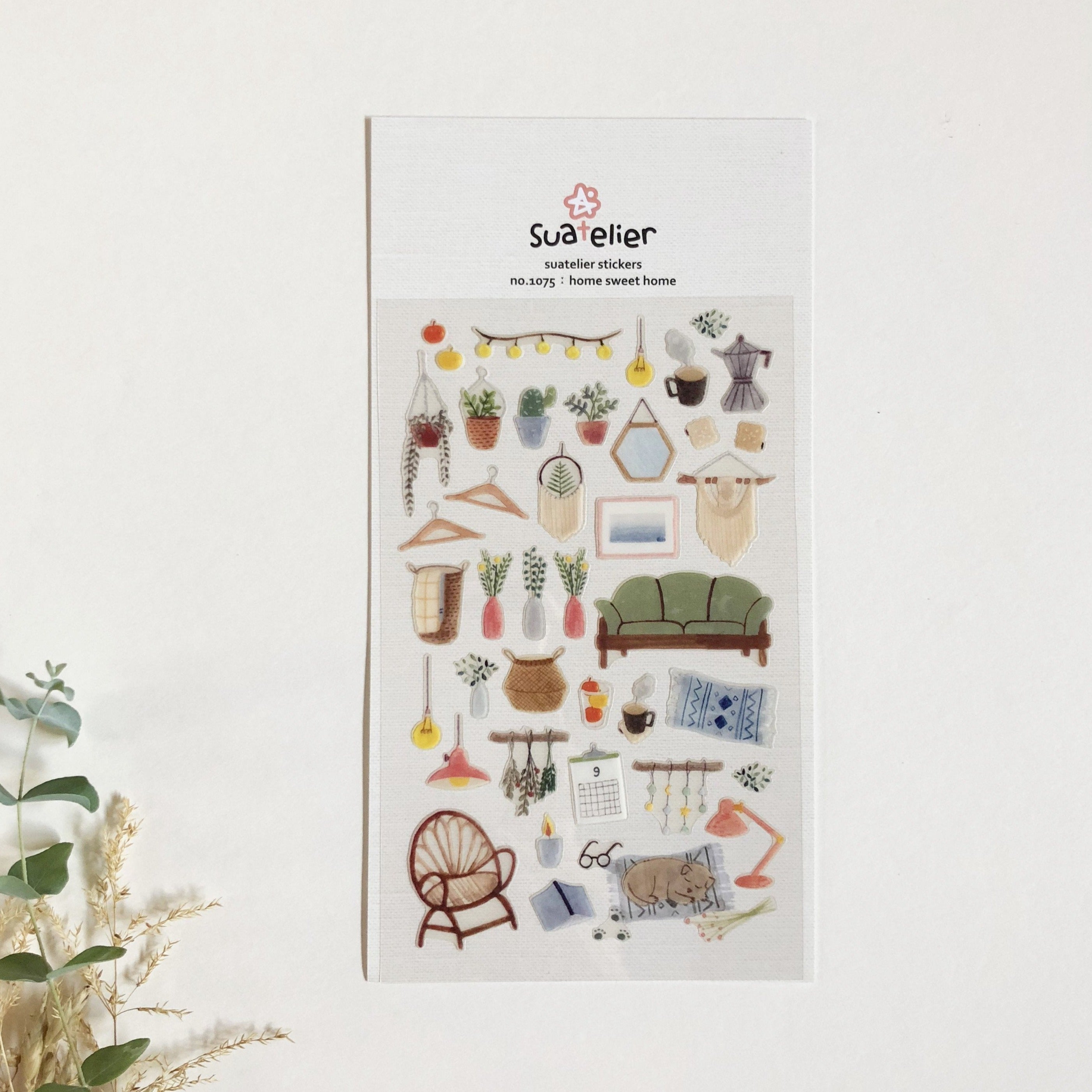 SAUTELIER Home Sweet Home Clear Sticker (1075)-niconeco zakkaya