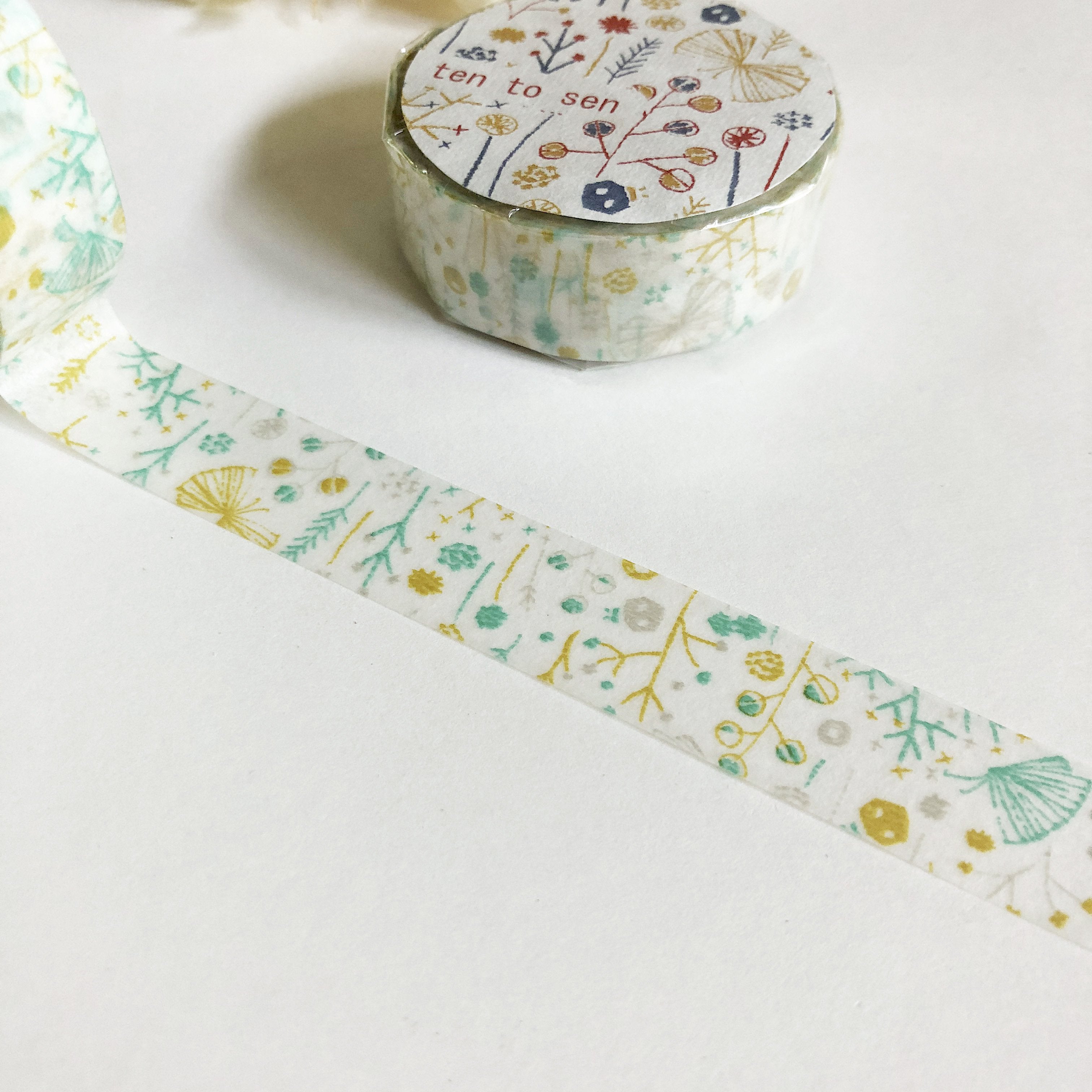 Ten to Sen Shigemi Floral Washi Tape - Bloom-niconeco zakkaya