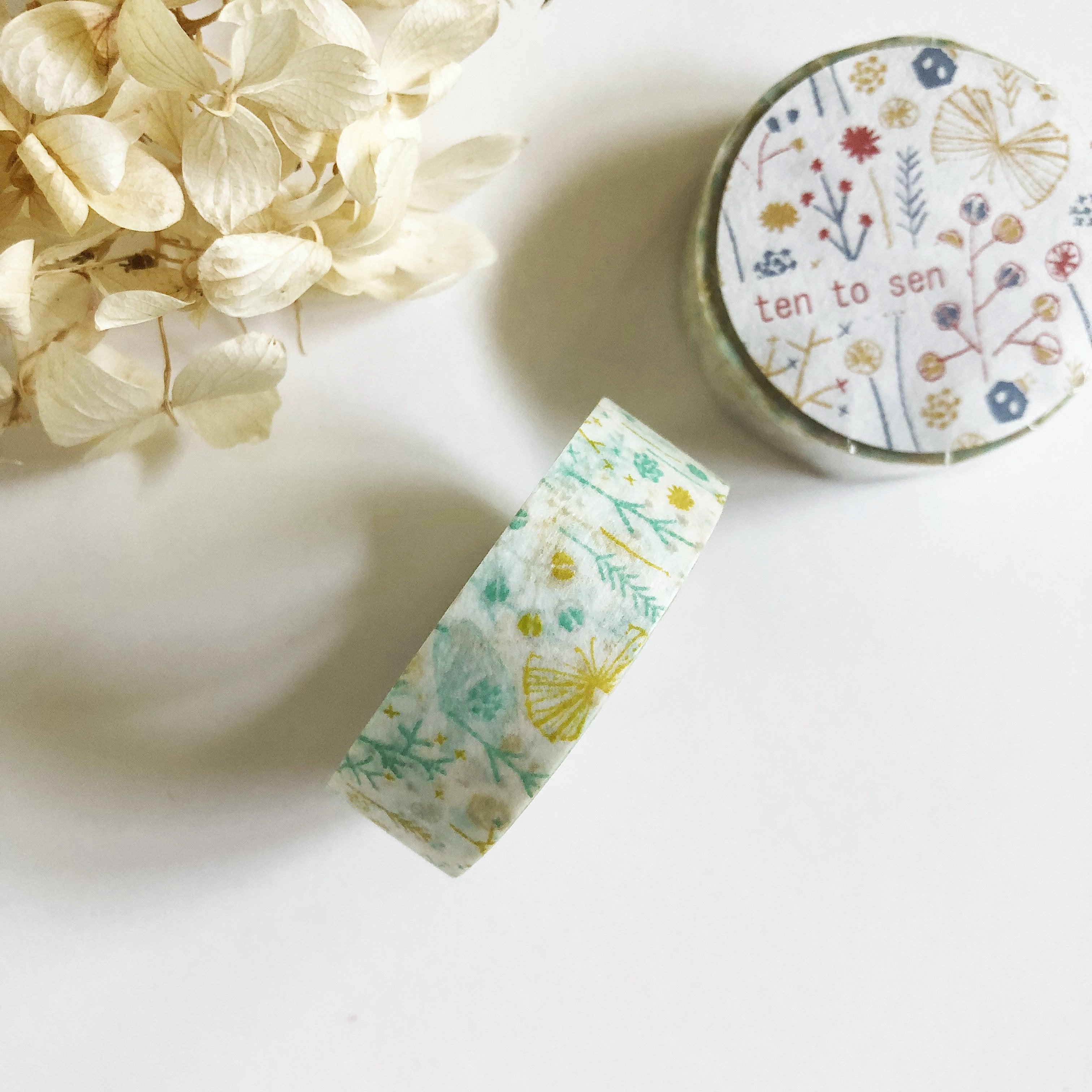 Ten to Sen Shigemi Floral Washi Tape - Bloom-niconeco zakkaya