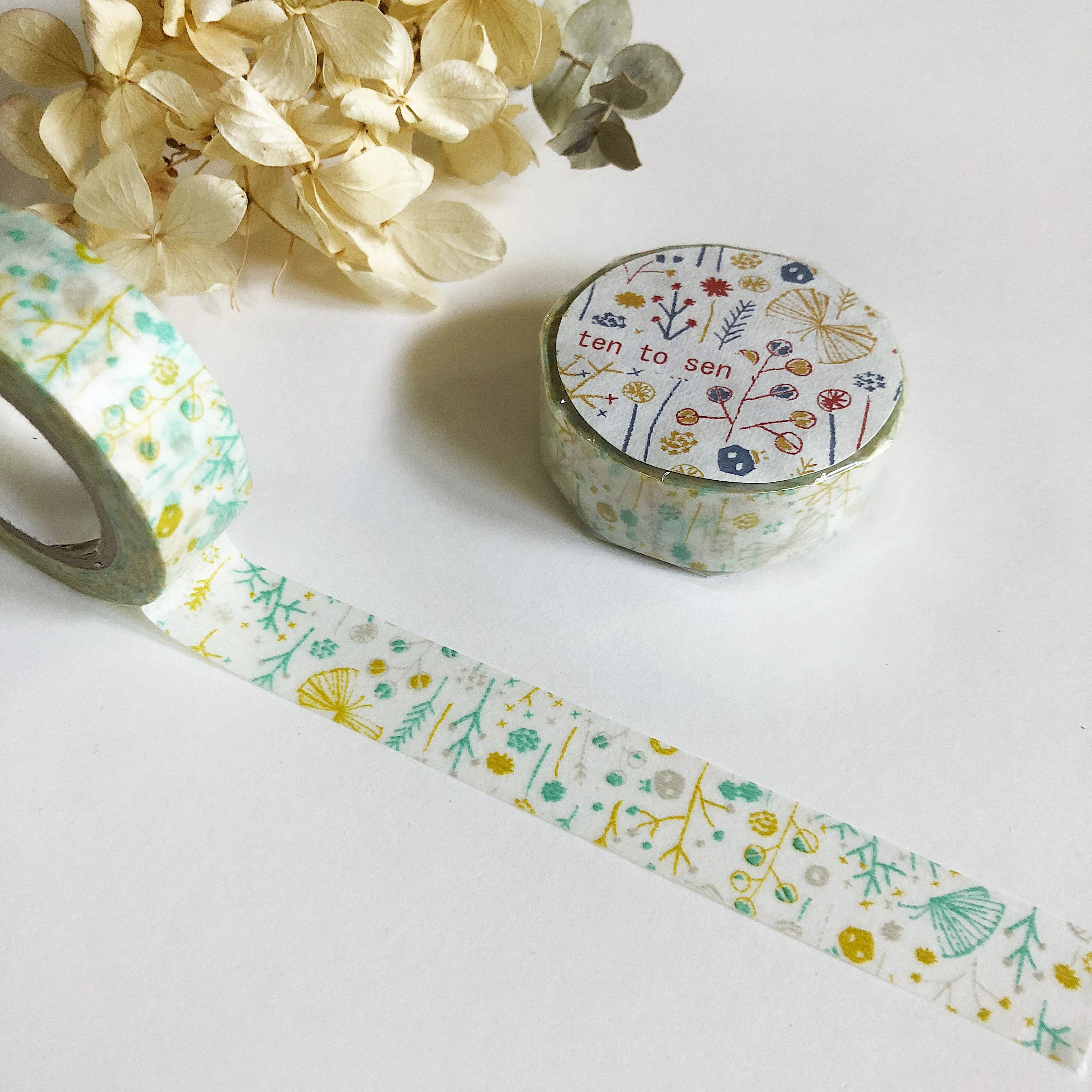 Ten to Sen Shigemi Floral Washi Tape - Bloom-niconeco zakkaya