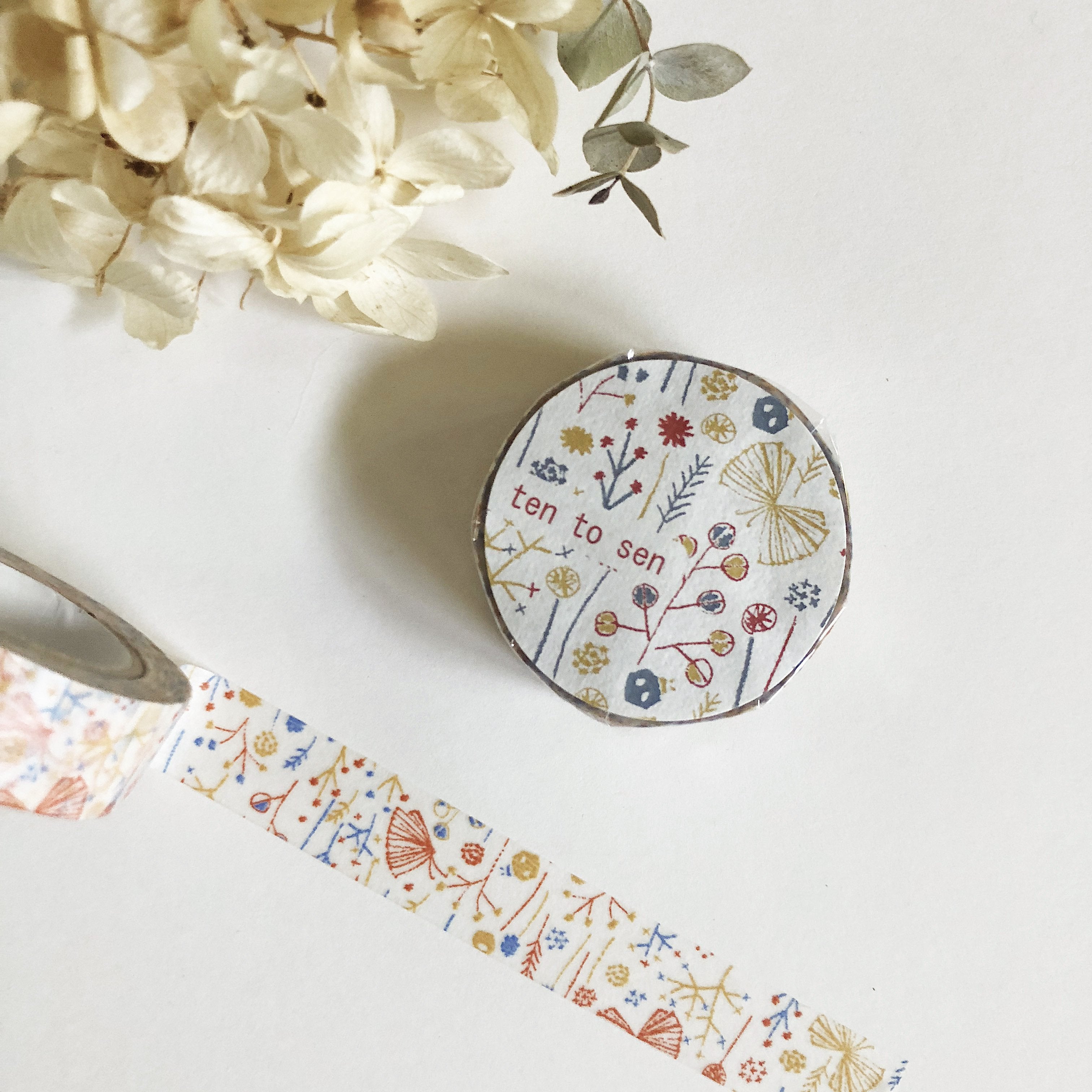 Ten to Sen Shigemi Floral Washi Tape - Blossom-niconeco zakkaya