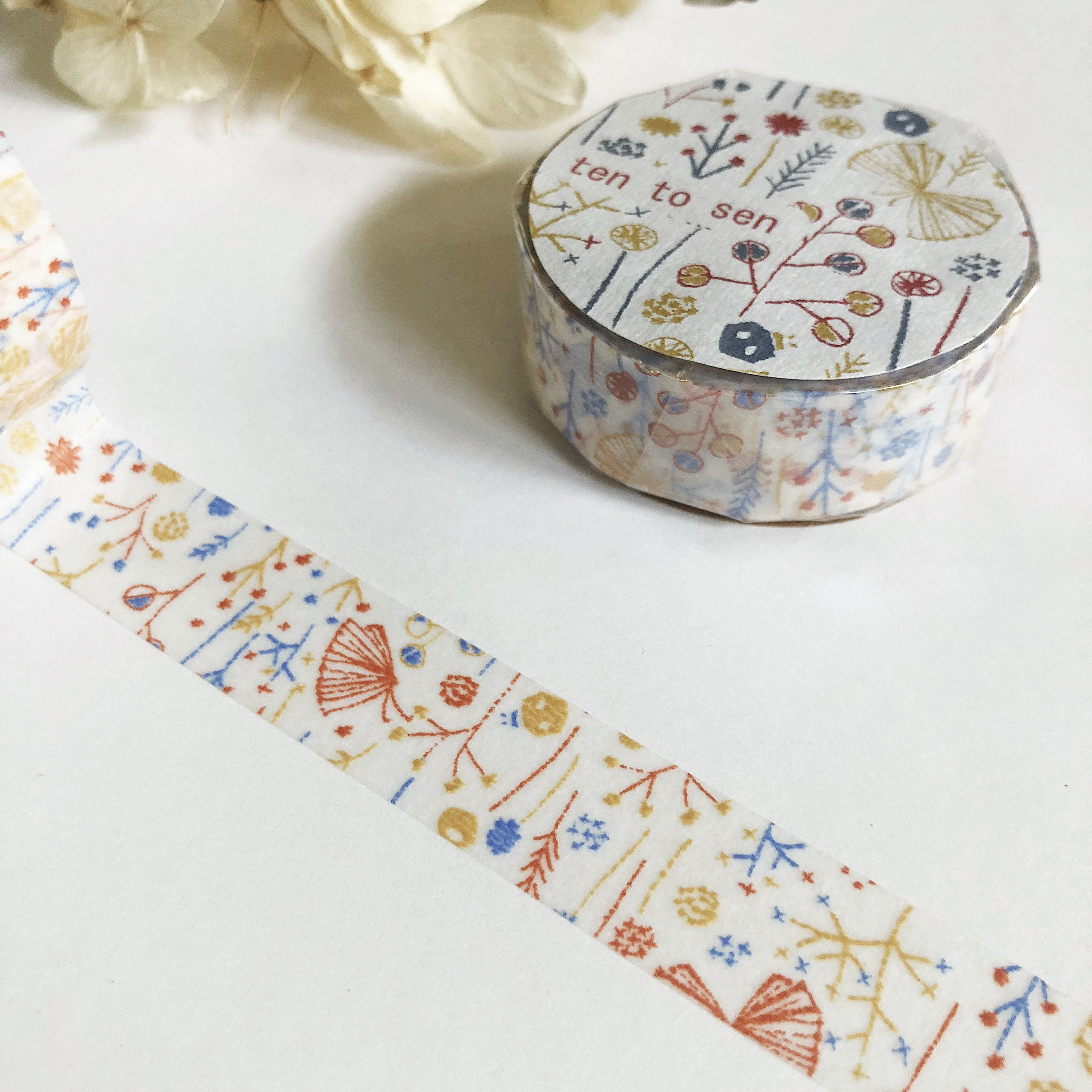 Ten to Sen Shigemi Floral Washi Tape - Blossom-niconeco zakkaya