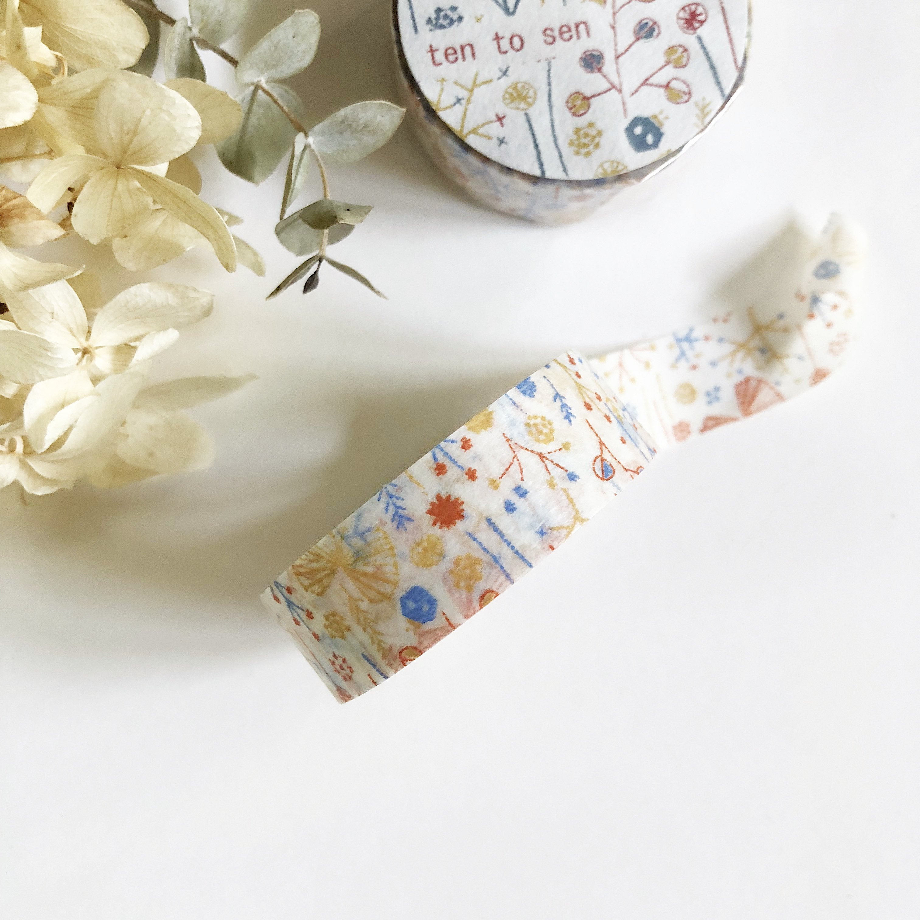 Ten to Sen Shigemi Floral Washi Tape - Blossom-niconeco zakkaya