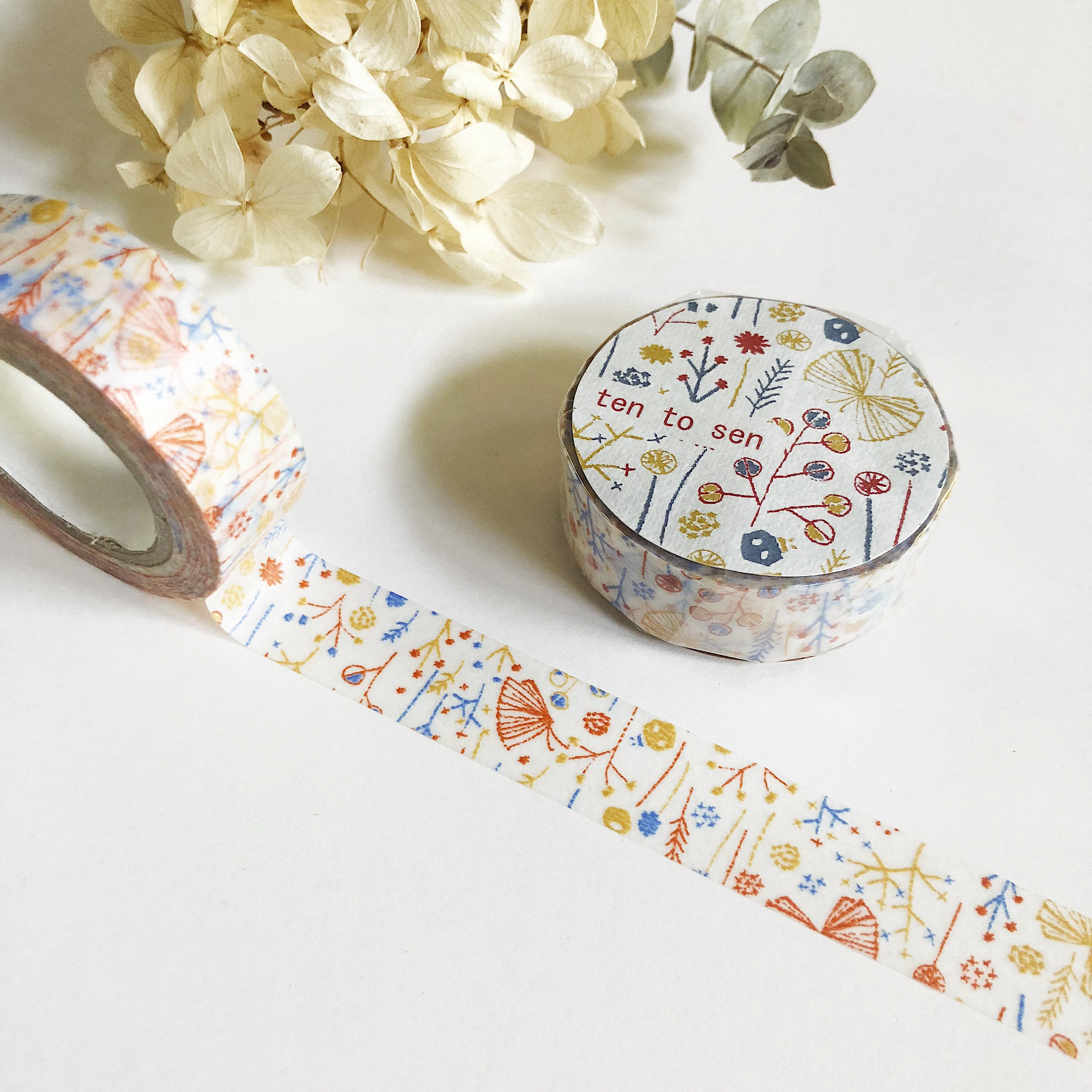 Ten to Sen Shigemi Floral Washi Tape - Blossom-niconeco zakkaya