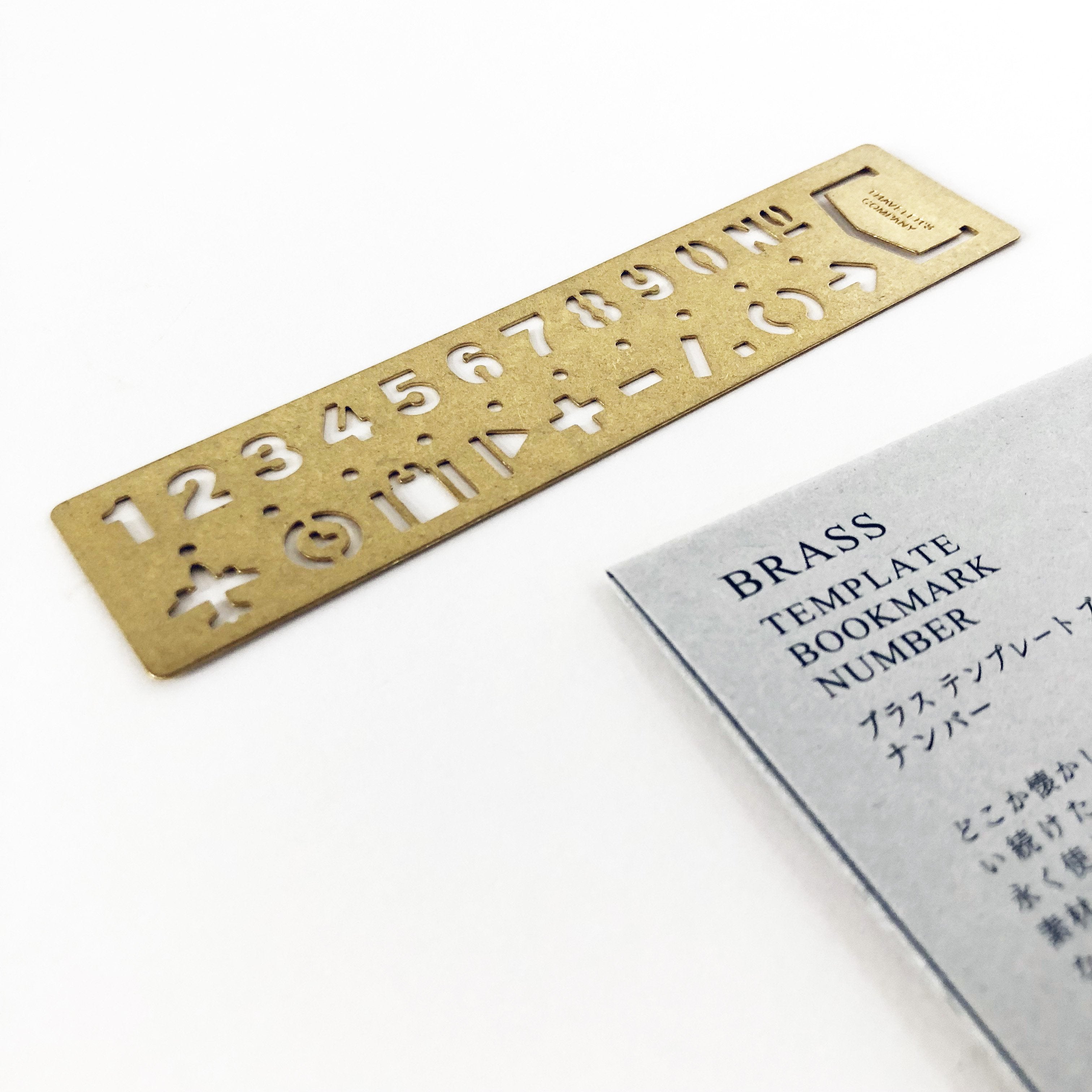 TRC Brass Template Ruler - Number-niconeco zakkaya