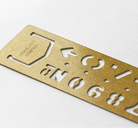 TRC Brass Template Ruler - Number-niconeco zakkaya