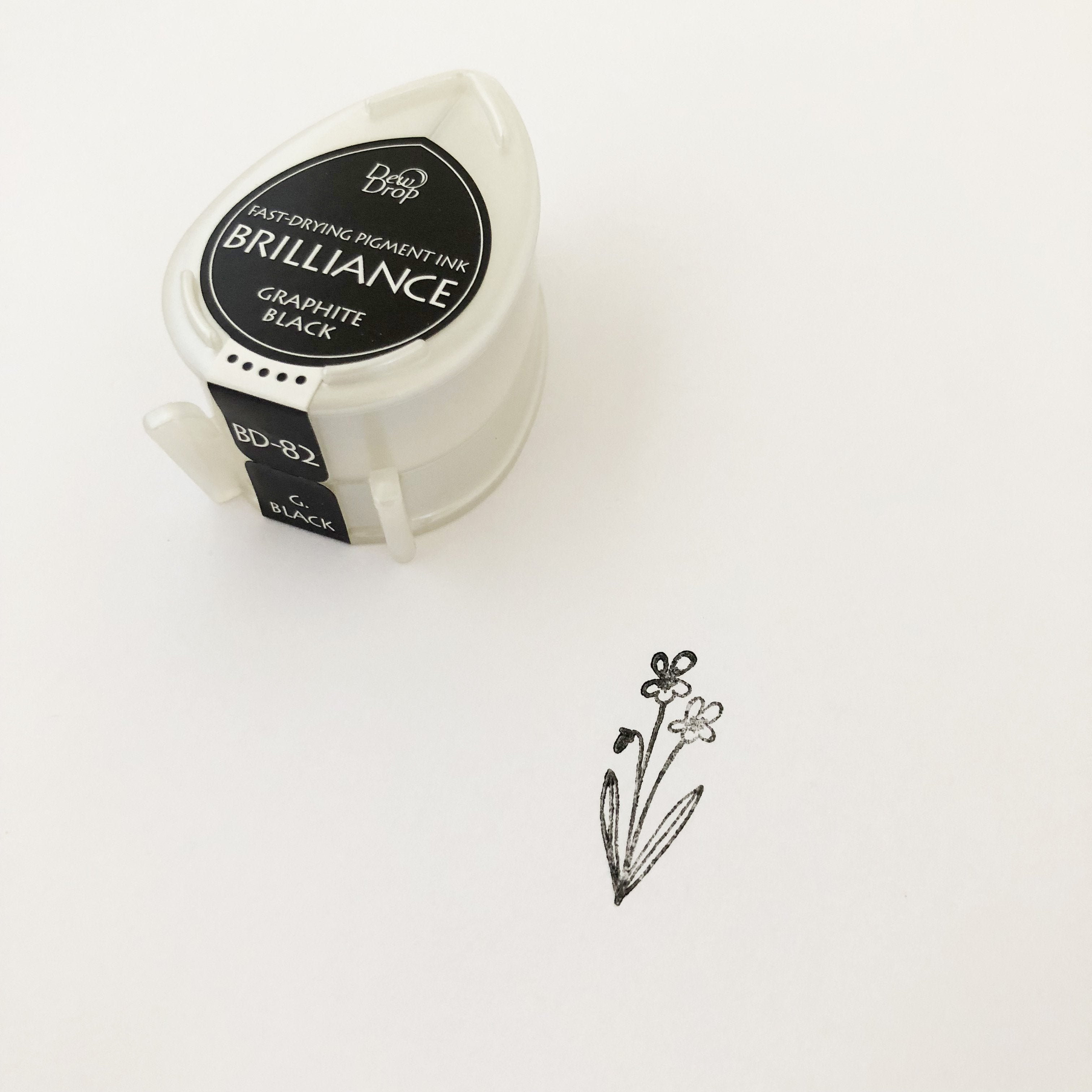 Tsukineko Brilliance Dew Drop Ink Pad - Graphite Black-niconeco zakkaya